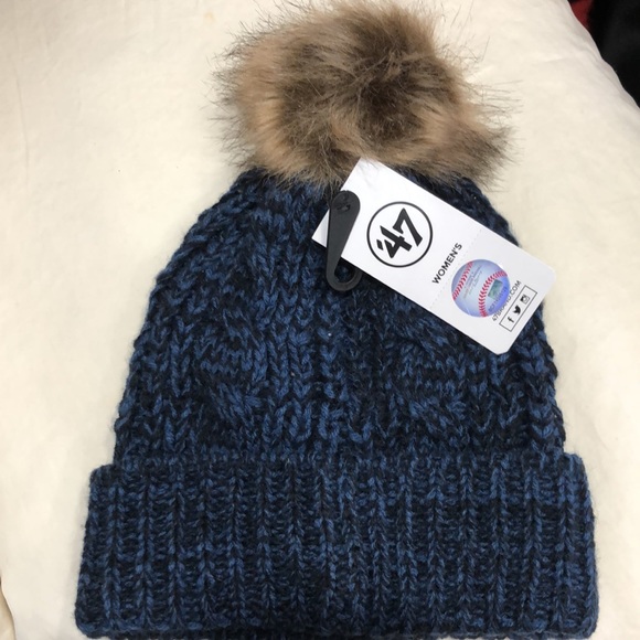 Meeko Cuffed Knit Hat with Pom - Picture 3 of 5